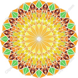 Vibrant Geometric Sunburst