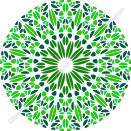 Elegant Green Leaf Mandala