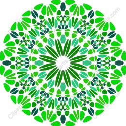 Green Floral Mandala