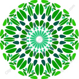 Vibrant Green Leaf Mandala
