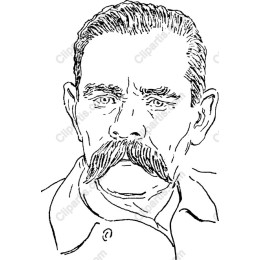 Rugged Character Line Art