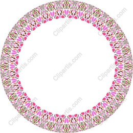 Vibrant Floral Circular Frame