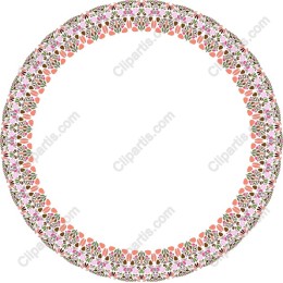 Floral Circle Frame