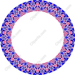 Vibrant Geometric Circular Border