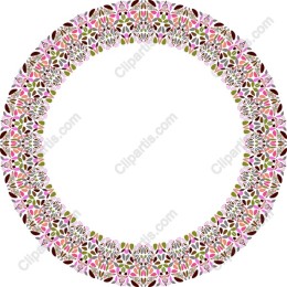 Floral Circular Frame