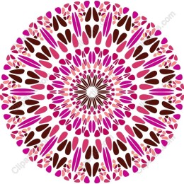 Vibrant Pink and Brown Mandala