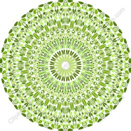 Green Floral Mandala