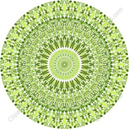 Green Floral Mandala