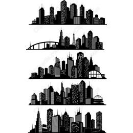 City Skyline Bundle - Elegant Black and White