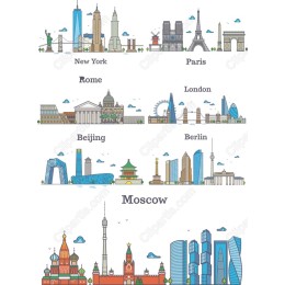 Travel Landmarks Set