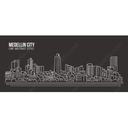Medellin City: Line Abstract Style