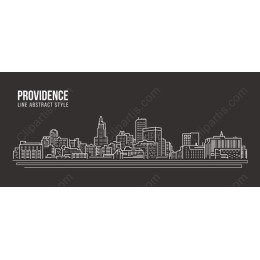 Providence Skyline Line Abstract