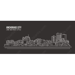 Anchorage City Line Art
