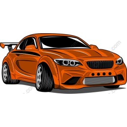 Sleek Orange Racing Car