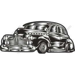 Vintage Classic Car Drawing
