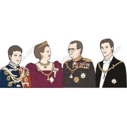 Royal Attire - Regal Figures in Traditional Garb
