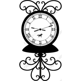 Vintage Ornate Wall Clock with Horse