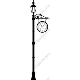 Vintage Street Lamp Clock