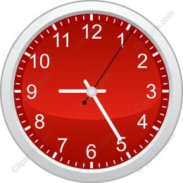 Vibrant Red Wall Clock