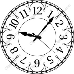 Elegant Vintage Black and White Clock