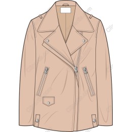 Beige Biker Jacket