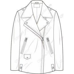 Classic Biker Jacket Illustrative