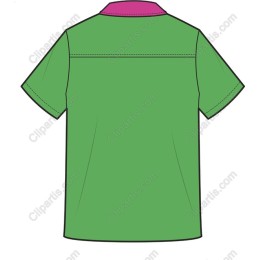 Vibrant Back View Short-Sleeved Shirt