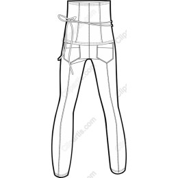 Fitted Chef Pants Drawing