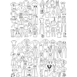 Fashion Clipart Bundle: 100 Unique Clothing