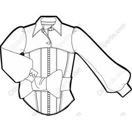 Stylish Long-Sleeved Blouse