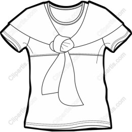 Stylish T-Shirt with Bow Tie Detail