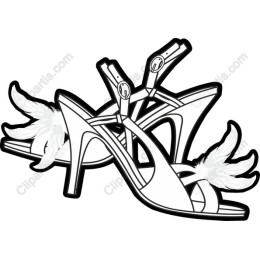 Elegant High-Heeled Shoes with Feathers