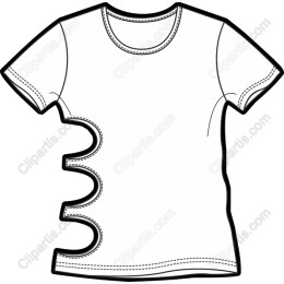 T-Shirt Template with Unique Cut-Outs