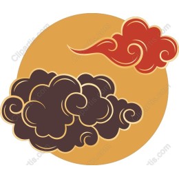 Stylized Traditional Clouds вЂ Symbol of Strength and Serenity