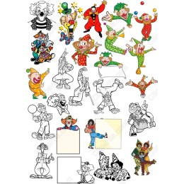 Clown Bundle: Whimsical Cliparts