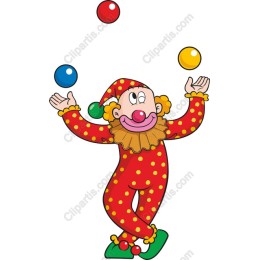 Whimsical Juggling Clown