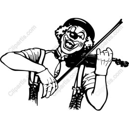 Whimsical Clown Violinist