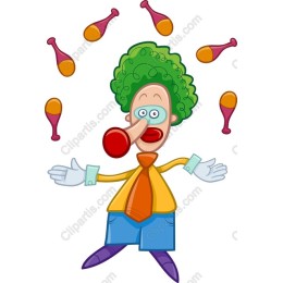 Whimsical Juggling Clown