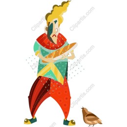 Whimsical Baguette Holder with Curious Bird
