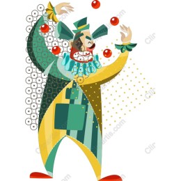 Joyful Juggler Clown