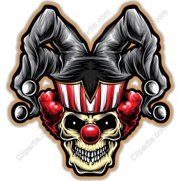 Creepy Clown Skull