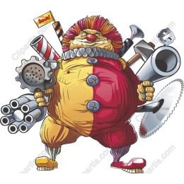 Whimsical Armed Clown