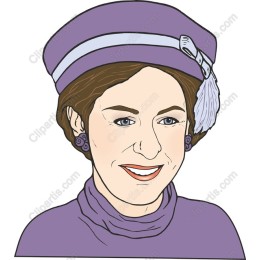 Elegant Purple Hat Woman