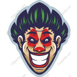 Vibrant Clown Face