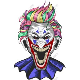 Vibrant Scary Clown