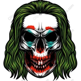 Edgy Joker-Inspired Skull