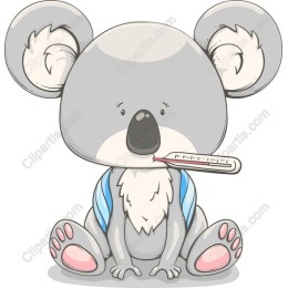 Adorable Koala Bear with Thermometer