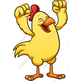 Cheerful Cartoon Chicken