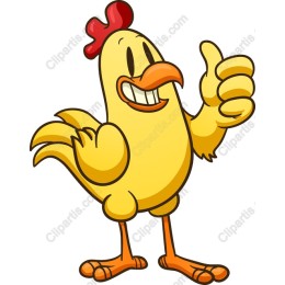 Cheerful Cartoon Chicken