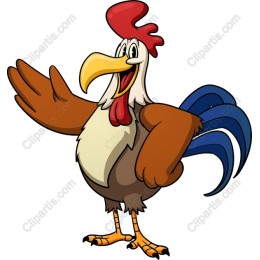 Cheerful Cartoon Rooster